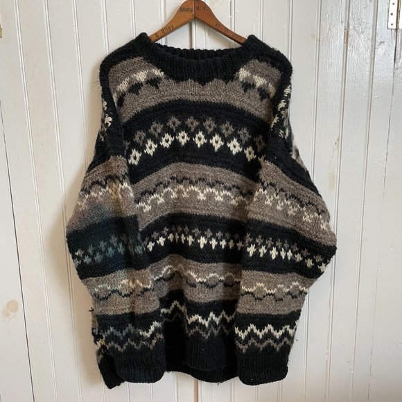 Vintage Pole to Pole Imports New Zealand Wool Sweater Mens 2XL - Picture 4 of 5